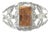 Mid 20th Century Southwestern Navajo Native American Style Moss Agate Silver Cuff Bracelet For Sale