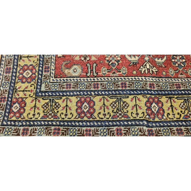 Antique Khotan Area Rug, Hand-Woven Wool, Allover Geometric Design, 3' X 7' For Sale - Image 9 of 13