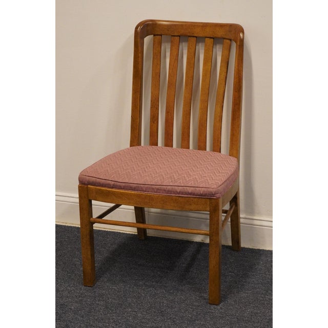 DREXEL FURNITURE Woodbriar Collection Rustic European Slat Back Dining Side Chair 36.5" High 21.5" Wide 23.5" Deep Seat:...