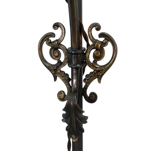 Metal 1910s Solid Brass Hanging Lantern Floor Lamps #2610 - a Pair For Sale - Image 7 of 8