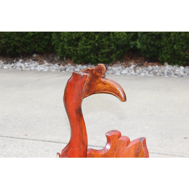 Beautiful hand carved piece of Chinese culture. Depicts an elegant swan. A true antique.