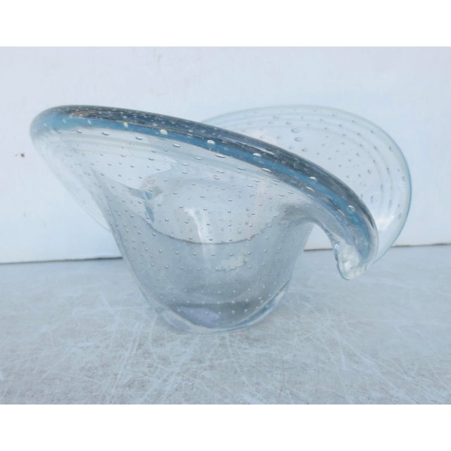 Murano Murano Controlled Bubble Glass Bowl For Sale - Image 4 of 11