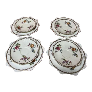 Antique Star Paragon Saucers and Bread Plates- 8 Pieces
