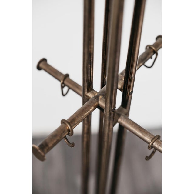 Hollywood Regency Vintage Marble and Brass Coat Rack by Renato Zevi for Metalarte, 1970 For Sale - Image 3 of 12