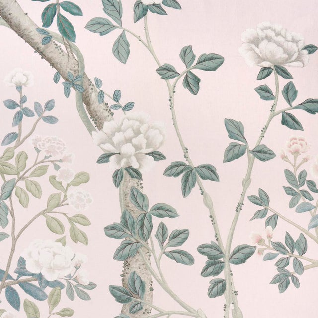 Contemporary SAMPLE - Schumacher x Miles Redd Madame De Pompadour Panel Fabric In Blush For Sale - Image 3 of 4