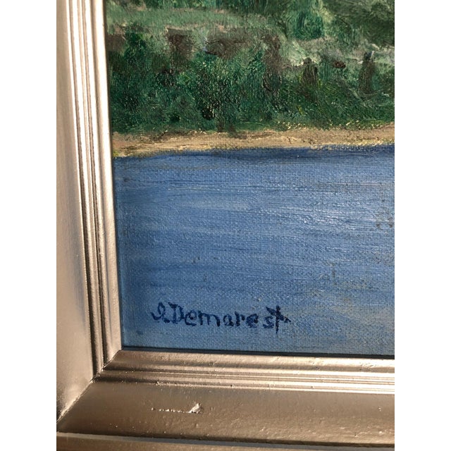 Realism Early 20th Century Miniature Oil-on-Board Landscape Painting by the American Artist Marie Dorothy Dolph (1884–1979). For Sale - Image 3 of 4