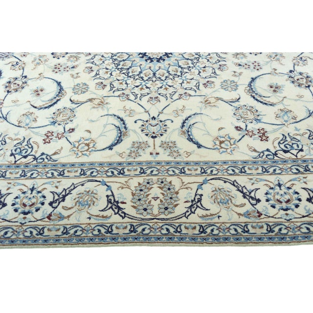 Hand-Knotted Oriental Rug with Silk Content For Sale - Image 9 of 13