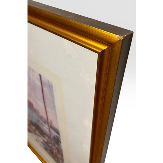 Paul McGehee Signed Limited Edition Jacksonville Maritime Art Print Framed 1985 For Sale - Image 12 of 14