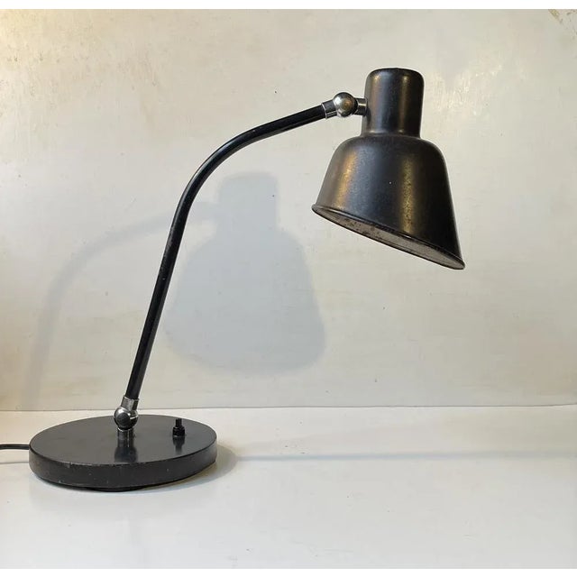1920s Bauhaus Black Desk Lamp by Christian Dell for Bünte and Remmler, 1920s For Sale - Image 5 of 13