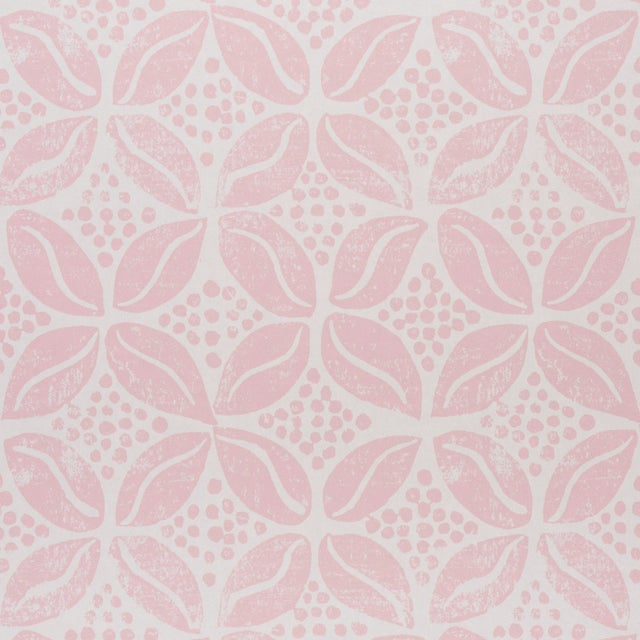 Contemporary Schumacher x Molly Mahon Coffee Bean Wallpaper in Pink For Sale - Image 3 of 6