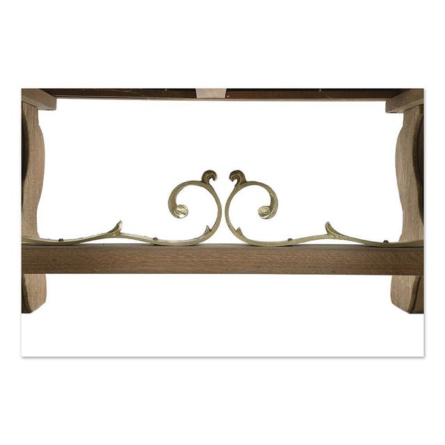 Vintage Raw Wood Buffet on Legs For Sale - Image 6 of 8