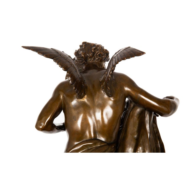 French Antique Bronze Sculpture “Awakening of Nature” by Emile Picault For Sale - Image 6 of 18