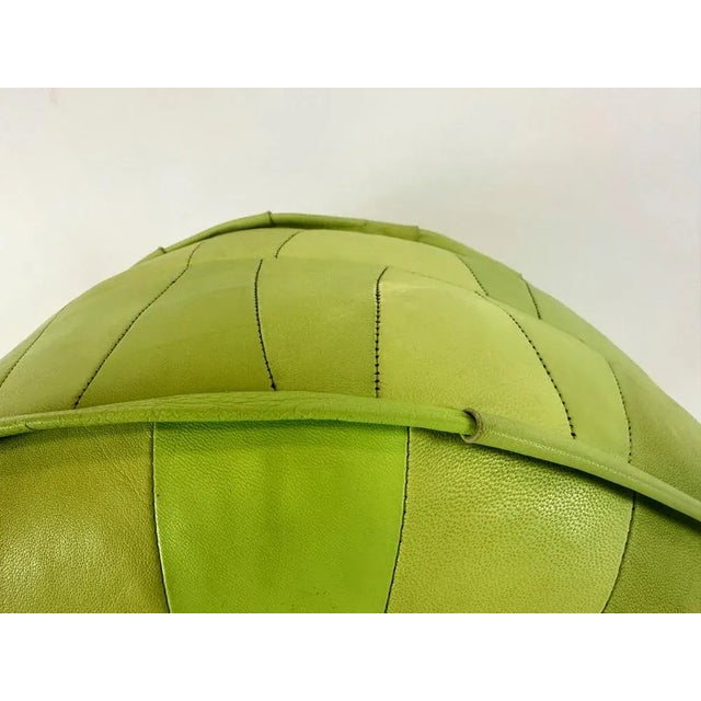 1980s Hand-Crafted Morocco Leather Ottoman, 1980s For Sale - Image 5 of 10