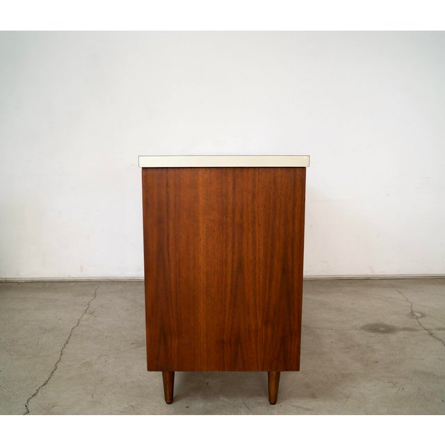 1950’s Mid-Century Modern Knoll Style Walnut Credenza For Sale In Los Angeles - Image 6 of 12