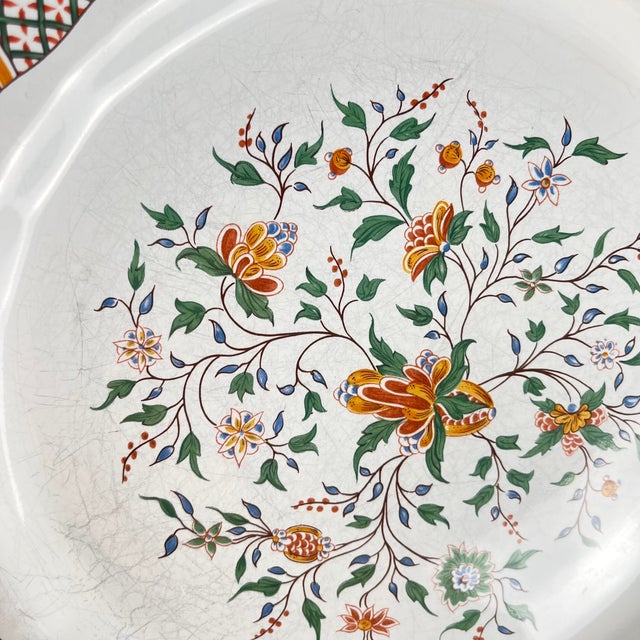 Dinner Plates with Rouen Sainfoin Pattern from Gien, 1990, Set of 8 For Sale - Image 11 of 12