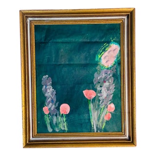 Original Abstract Painting by Elia in Antique Frame For Sale
