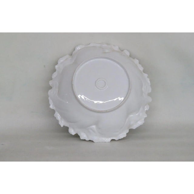 Early 20th Century Rs Prussia Style Large Porcelain Floral Pink Roses Blue Bowl For Sale - Image 5 of 10