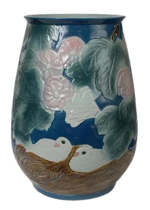 Flowers & Birds Handmade Porcelain Vase