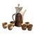 Vintage Original Studio Pottery Tall Teapot With Cups For Sale