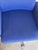 Blue Upholstered Swivel Office Chair With Metal Base Mid-Century Modern 1970s For Sale - Image 9 of 11