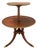 Round Tier Three Leg Regency Salon Table With Gold Claw Feet and Gold Accent For Sale