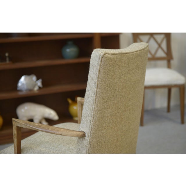 Wood Cerused Oak Armchairs attributed to Suzanne Guiguichon, 1940s, Set of 2 For Sale - Image 7 of 11
