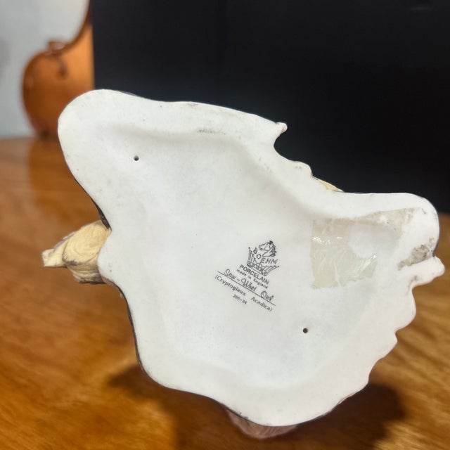 1970s Boehm Porcelain Saw Whet Owl Figurine For Sale - Image 6 of 6