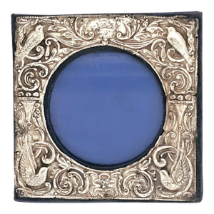 Art Nouveau Sterling Silver Repoussé Frame With Rare Bird Motifs — Birmingham 1905