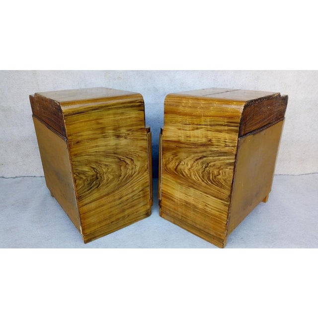 Art Deco Bedside Tables by Jindrich Halabala for Up Závody, 1940s, Set of 2 For Sale - Image 17 of 18