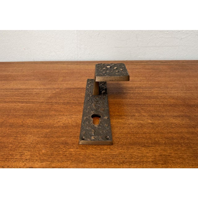 Mid-Century Modern Mid-Century Modern Brutalist Copper Door Handle from KS, Germany, 1960s For Sale - Image 3 of 18