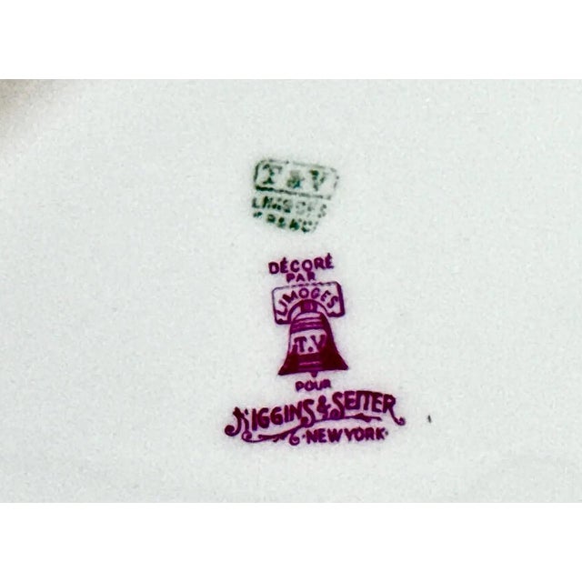 Antique Limoges Dinner Plates for Higgins & Seiter, New York — Set of 6 For Sale - Image 10 of 10