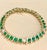 6 Carat Emerald & 1.5 Carat Diamond Tennis Bracelet 14 Karat Yellow Gold S-Shape For Sale - Image 9 of 18
