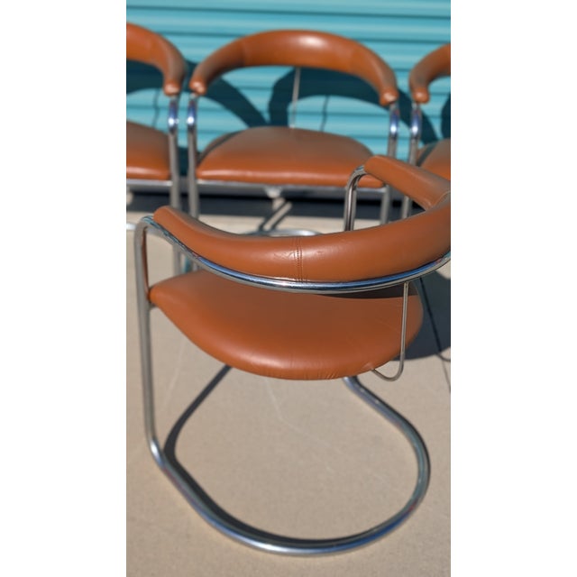 Mid Century Cantilevered Ss33 Dining Armchairs attributed to Anton Lorenz for Thonet, C1970s For Sale - Image 14 of 17