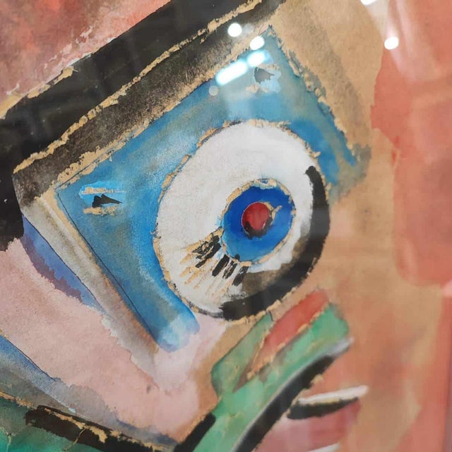 Umberto Mastroianni, Mio Mastroianni, 1975, Painting on Cardboard, Framed For Sale - Image 4 of 17