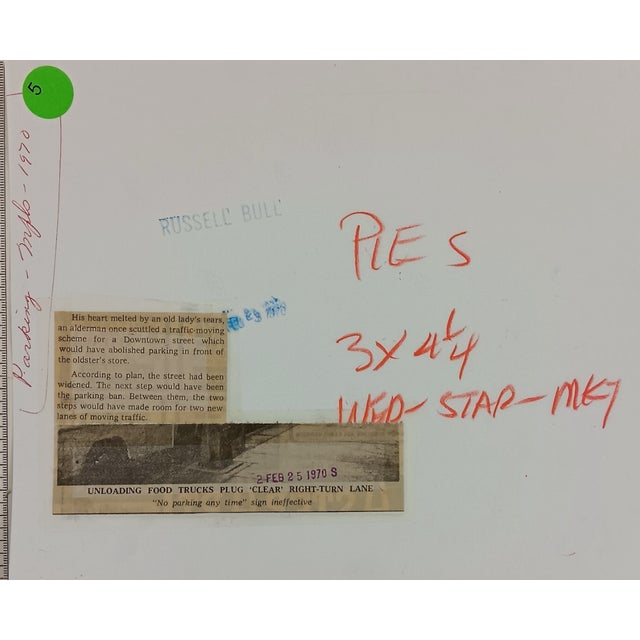 1970 antique black and white photograph of downtown Minneapolis, Minnesota by Russell Bull. Publication information on the...