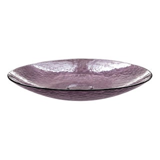 Large Mid-Century Purple Hammered Murano Glass Centerpiece Bowl from Vetrerie Manin, 1970s For Sale