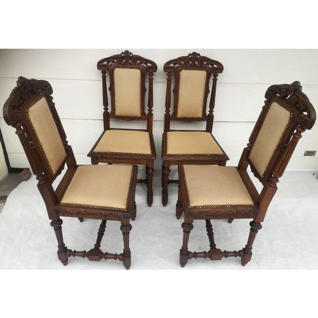 This refined set of four original Neo-Renaissance chairs dates from the late 19th to early 20th century and originates...
