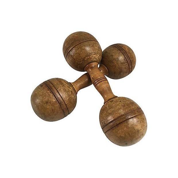 19th Century Wood Dumbbells - A Pair For Sale - Image 4 of 5