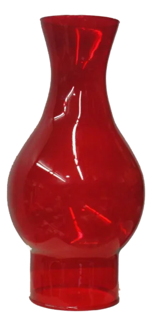 Fluted Ruby Glass Chimney