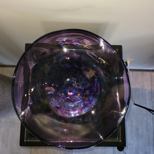 Glass Late 20th Century Shawn Messenger Art Glass Bowl For Sale - Image 7 of 8