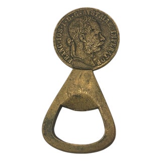 Brass Coin-Operated Bottle Opener by Carl Auböck for Werkstätte Carl Auböck, Austria, 1950s For Sale