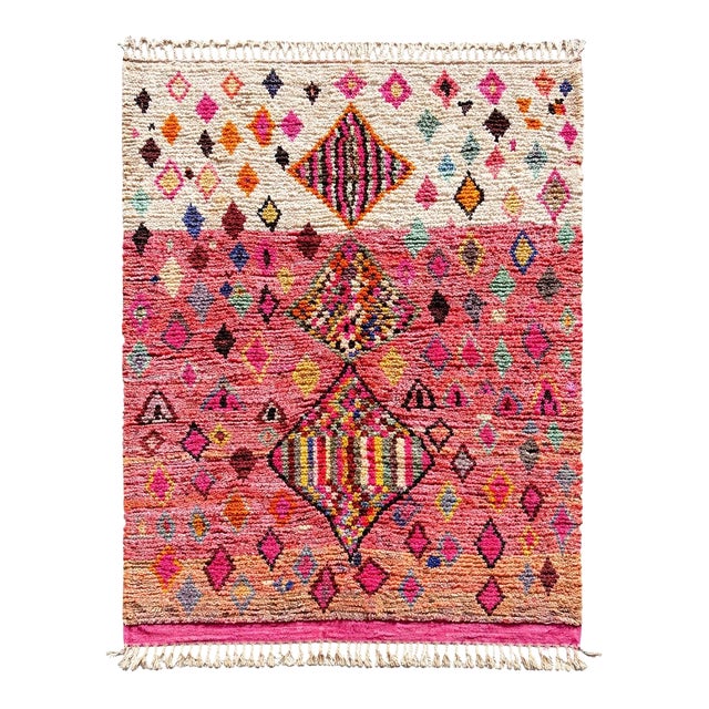 Colorful Modern Moroccan Berber Rug For Sale
