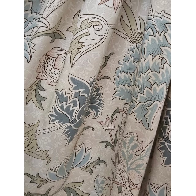 Textile Sanderson Custom Drapery Panels – Original Morris & Co. Cray Design Block For Sale - Image 7 of 12