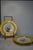 Nine Mintons cabinet plates from around 1885, each hand-painted with a different bird inside a canary yellow border and...