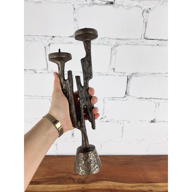 Brutalist Vintage Brutalist Candleholder, 1960s For Sale - Image 3 of 9