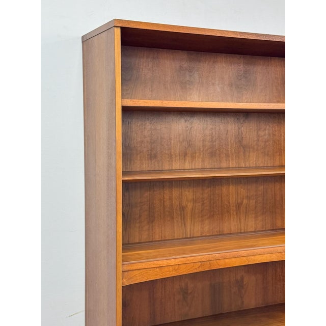 Lane Furniture Vintage Lane MCM Hutch Rhythm Cane Door Bookcase Display China Cabinet Shelving For Sale - Image 4 of 17