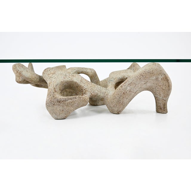 Beige Coffee Table attributed to Claudio Trevi, 1970s For Sale - Image 8 of 13