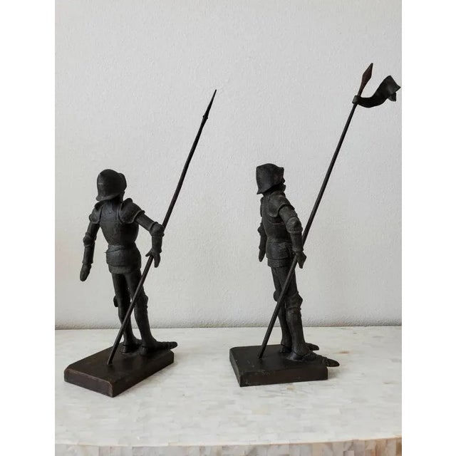 Antique European Medieval Knight Iron Figures - a Pair For Sale In Dallas - Image 6 of 11