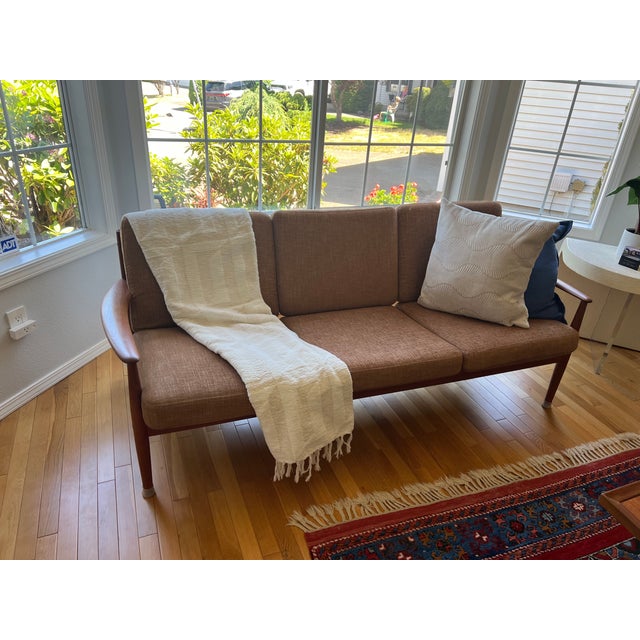 Grete Jalk 1960’s Mid Century Modern Danish Teak Sofa Designed by Grete Jalk For Sale - Image 4 of 6