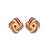 18k Yellow Gold 4cts Rubies & 0.60cts Diamonds Studded Ribbon Wave Earrings, A Pair For Sale - Image 11 of 11